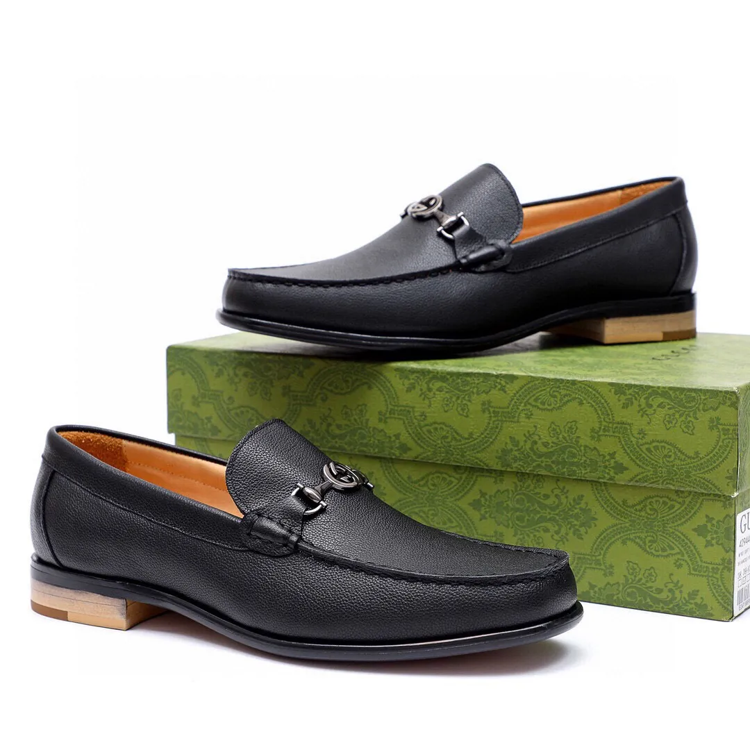 Men's shoes 💰500 💐Gucci GUCCI official website men's business formal leather shoes updated 💥Hong Kong counters synchronized new styles 💥completely one-to-one replica shipments 👍Except for zero difference in counter quality, they are all made of imported first-layer pebbled calfskin uppers with original hardware buckles ➕water-dyed cow 🐂 leather lining, original combination outsole, matching code 38-44 (45🉑️customized)